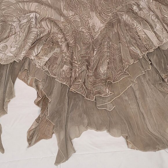 Komarov Beige Crinkle Maxi Dress – Size XL - Picture 10 of 11